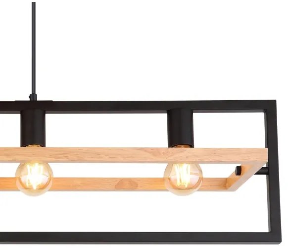 Globo 15575-4H - Luster na lanku ERICA 4xE27/40W/230V čierna/béžová