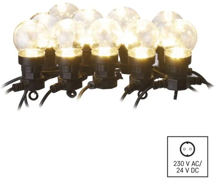 Dekorativní LED světelný řetěz Berly 5 m teplá bílá