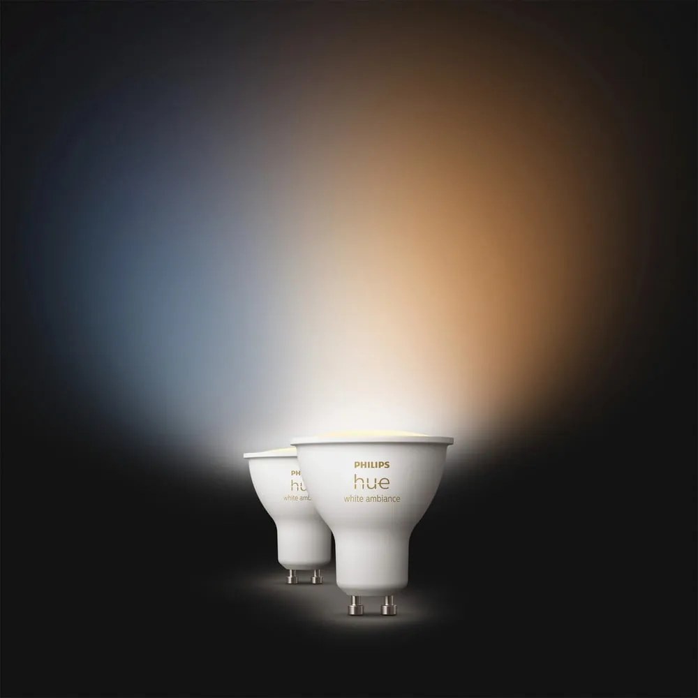 LED žiarovky v súprave 2 ks GU10, 4 W White ambiance – Philips Hue
