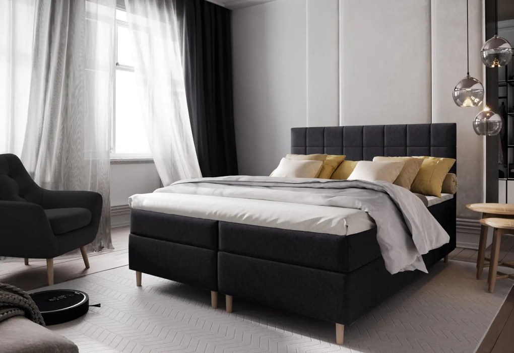 Čalúnená posteľ boxspring SICILIE, 180x200, inari 24