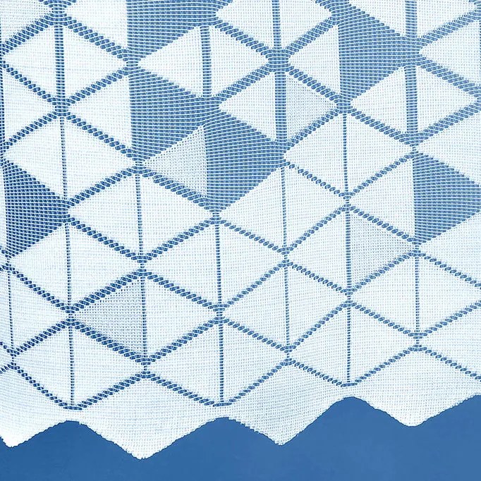 Goldea žakárová záclona - geometrické trojuholníčky - metráž 180 cm