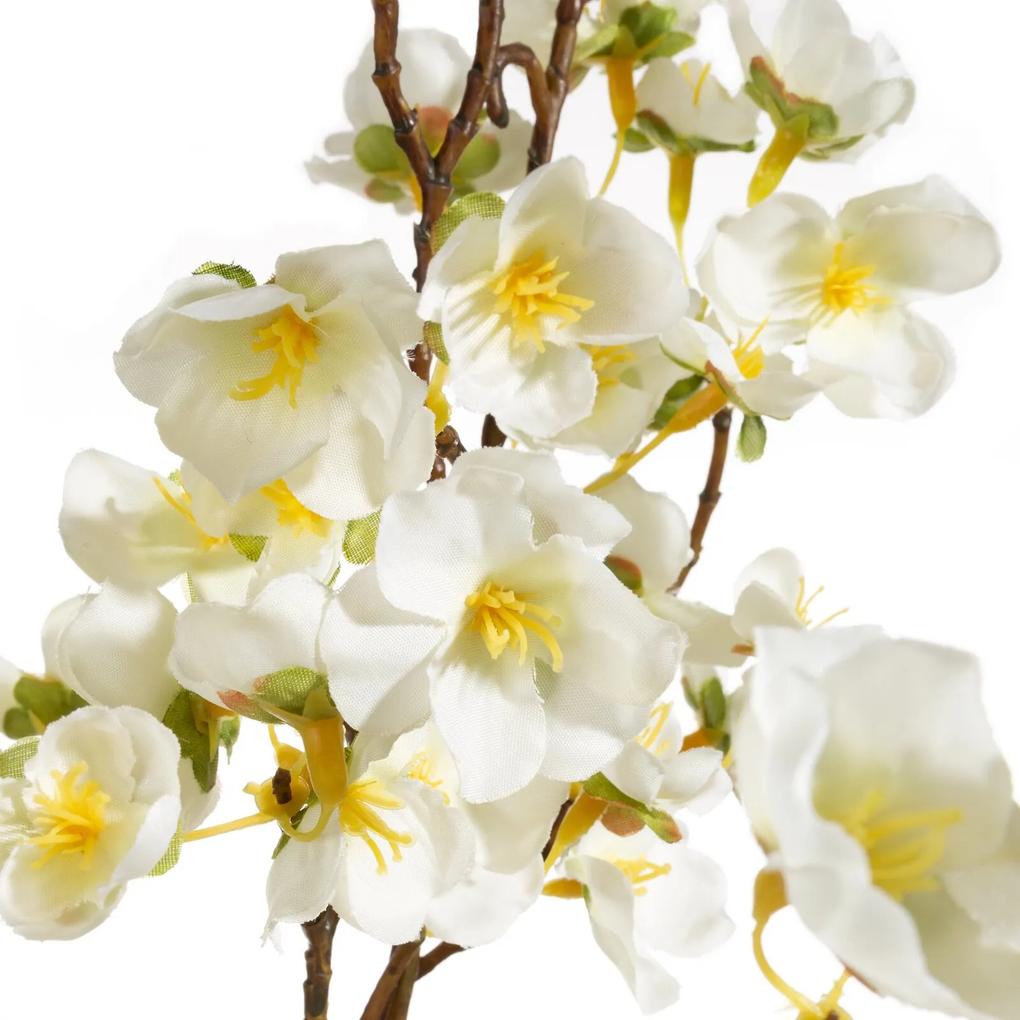 Dekoračný kvet 105 cm, s kvetmi 50 cm , kvet 3 cm, biela