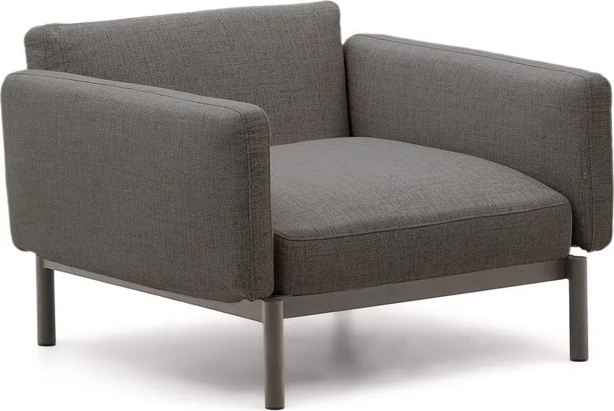 Sivé polstrované záhradné kreslo Sorells – Kave Home