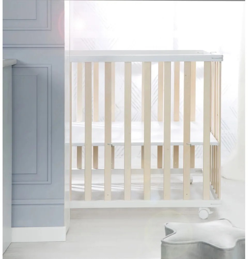 Detská ohrádka v bielo-prírodnej farbe 100x75 cm – Roba