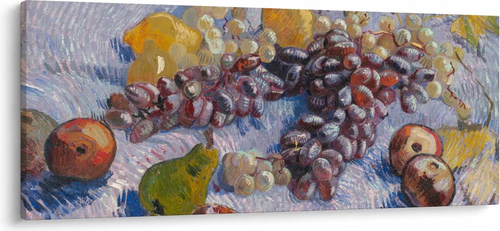 Obraz - Vincent van Gogh, Grapes, Lemons, Pears, and Apples, reprodukcia (120x50 cm)