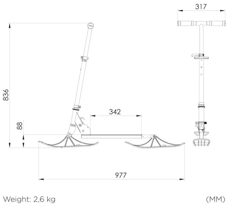 Snežná kolobežka STIGA Snowkick, modrá