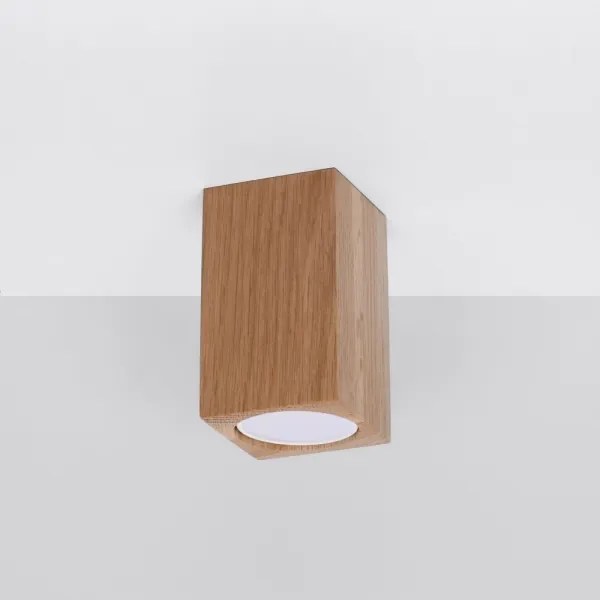 Sollux SL.1040 - Bodové svietidlo KEKE 1xGU10/40W/230V 10 cm dub