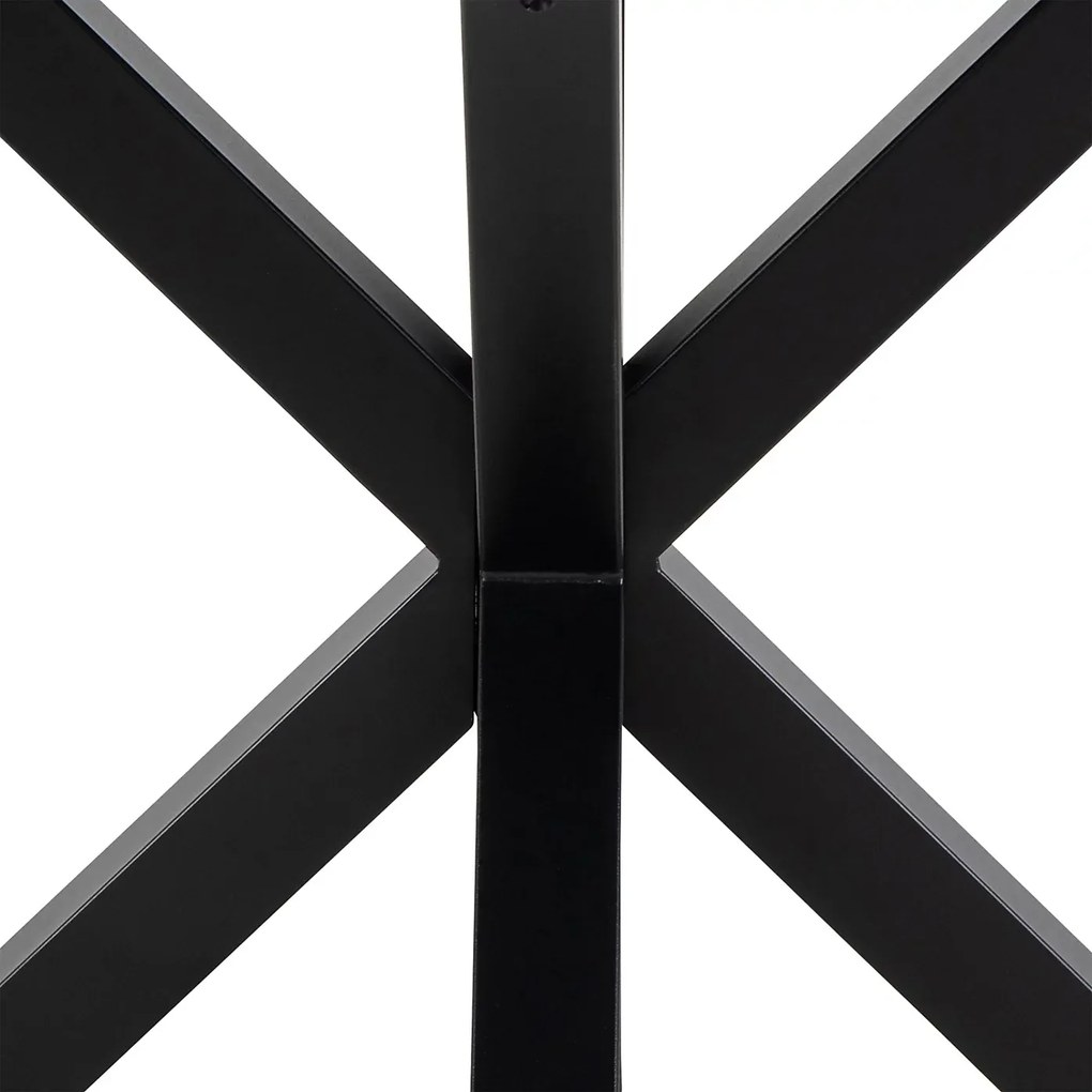 Jedálenský okrúhly stôl Heaven 120 cm biely mramor/čierny