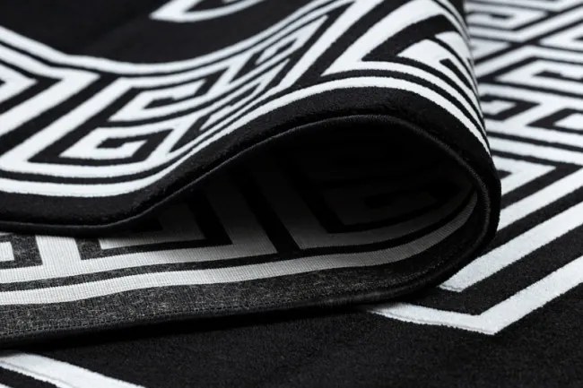 Koberec GLOSS 6776 85 Greek - čierny, slonia kosť