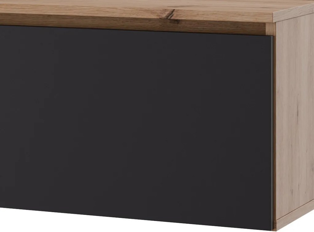 Závesná TV skrinka Asko Living, 180 cm, dub artisan/antracit