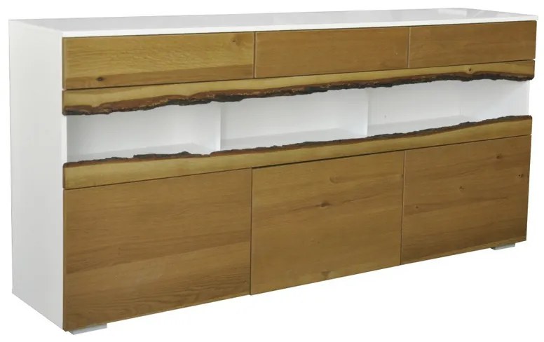 Dizajnová komoda Kira 180 cm dub - biely