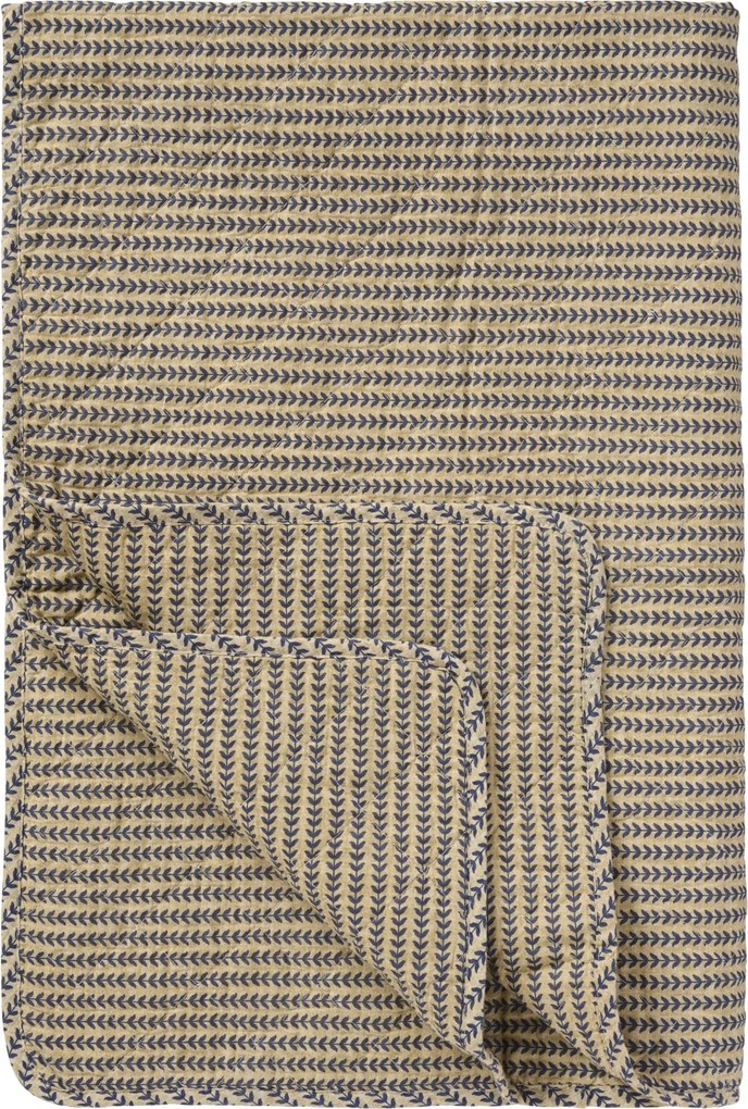 Ib Laursen Prešívaný prehoz Dark blue stems 130 × 180 cm