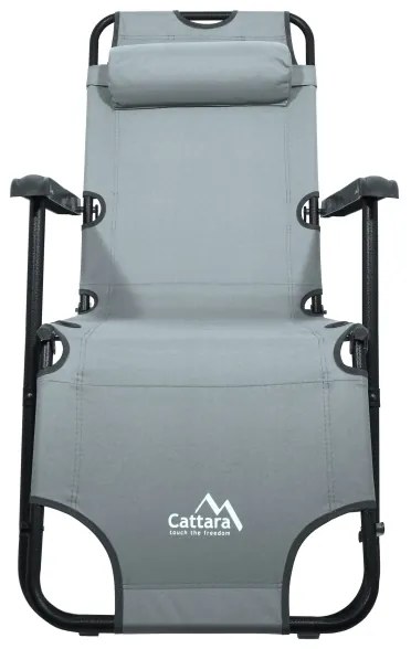 Skladacie polohovateľné kreslo šedá/čierna