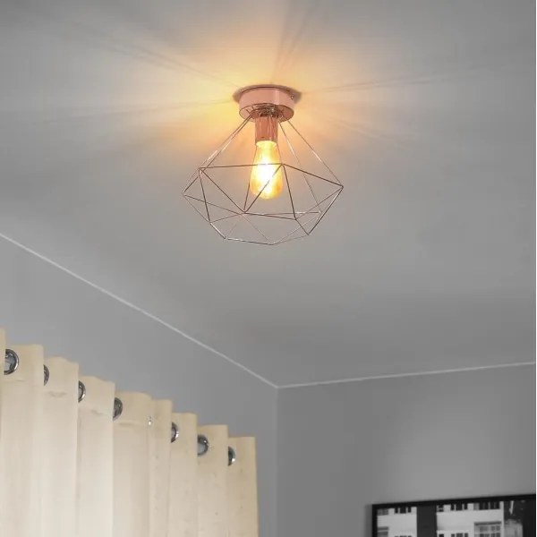 Eglo 79256 - Prisadený luster BYRON 1xE27/60W/230V medená