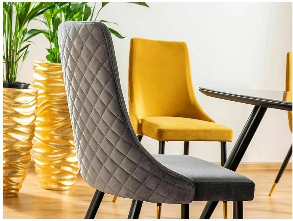 SI Klavírna zamatová stolička sivý