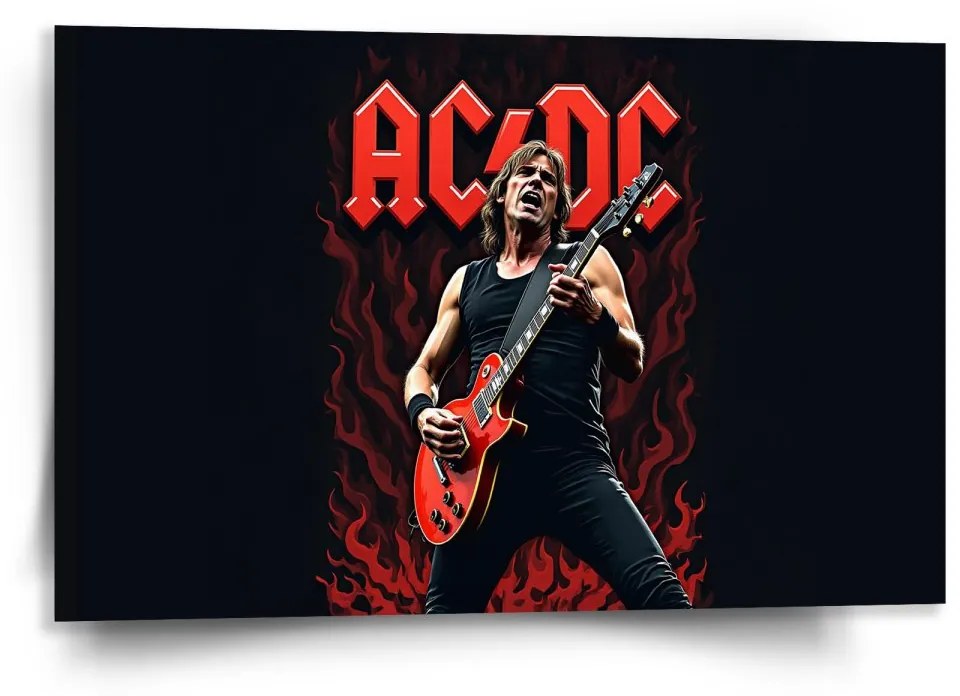 Sablio Obraz ACDC Gitarista - 120x80 cm