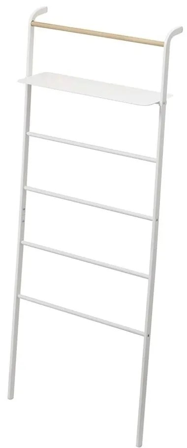 Biely vešiak s poličkou YAMAZAKI Tower Ladder