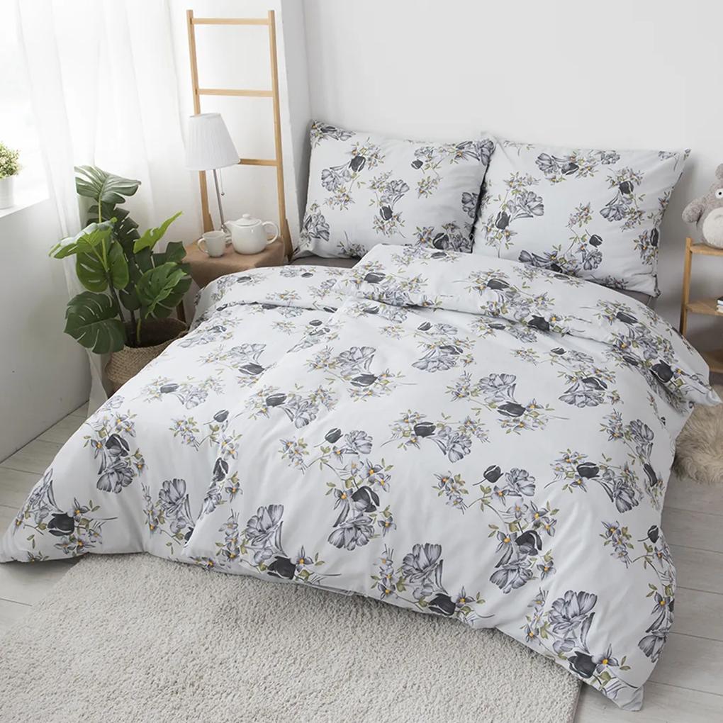 XPOSE­­® Bavlnené obliečky na dve postele JUNIA - sivé