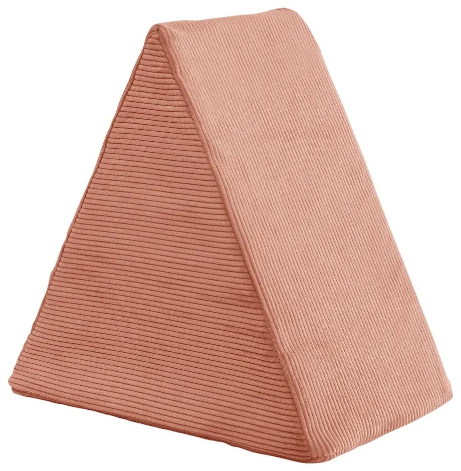 Svetloružový menčestrový detský puf Montessori - Little Nice Things