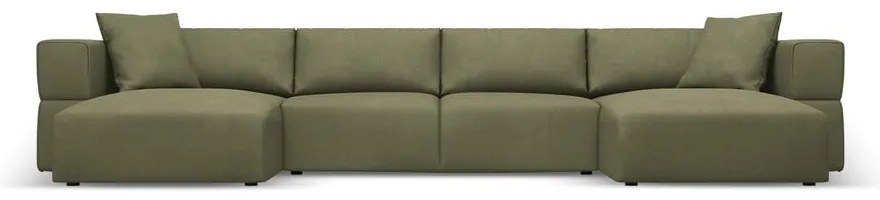 Svetlozelená rohová pohovka do "U" Esther – Milo Casa