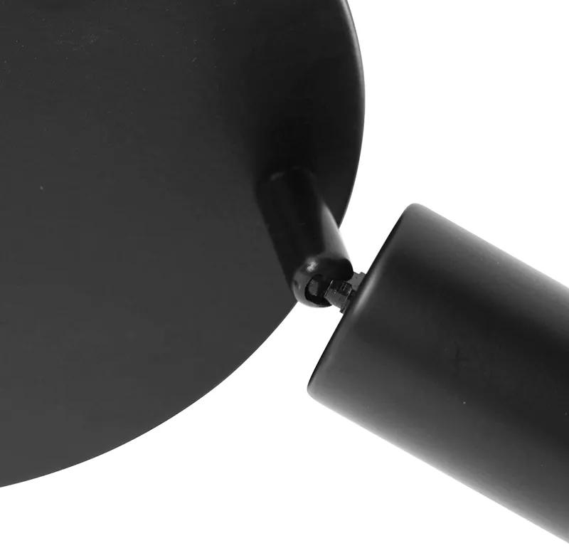 Moderné stropné svietidlo čierne 3-svetlé okrúhle - Facil