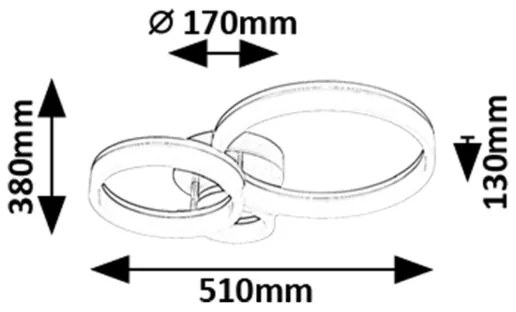 Rabalux 71382 - LED stmievateľné stropné svietidlo ELLINOR LED/40W/230V 3000-6500K + DO