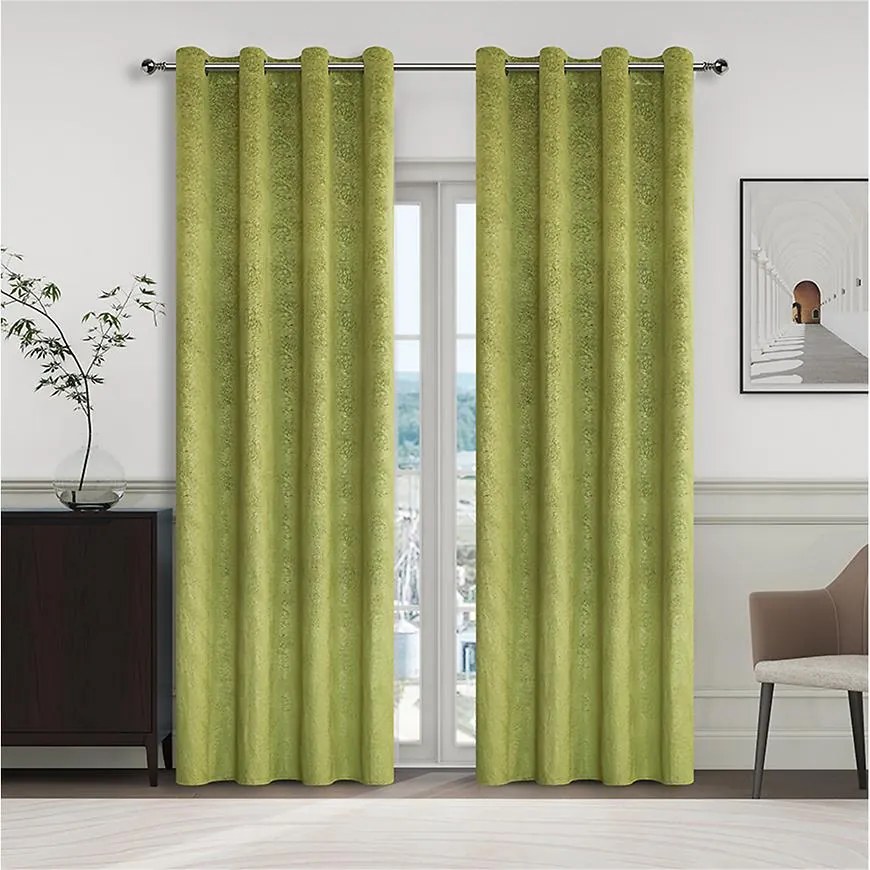 Záves na krúžkoch YC11935/280G/08/140x250 cm zelený