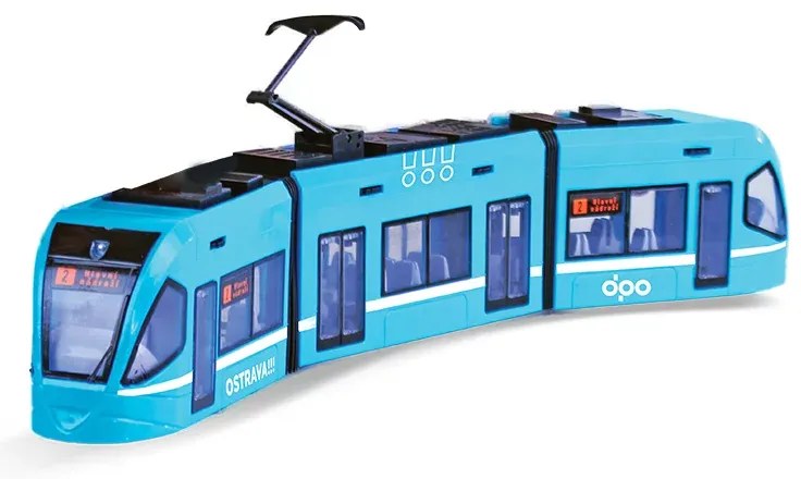RAPPA Moderná kĺbová električka s otváracími dverami - 47 cm - Rappa