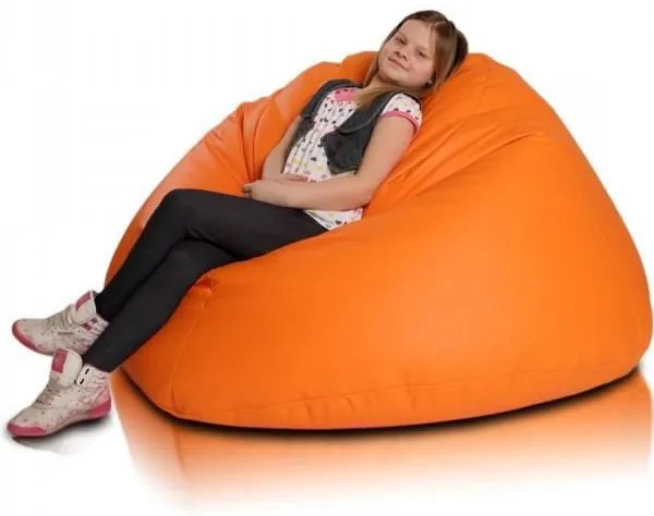 INTERMEDIC SK - Sedací vak MAXI 140x70 cm | extra veľký vak na sedenie a ležanie, 570 l Farba: E14 - Čierna (Ekokoža)