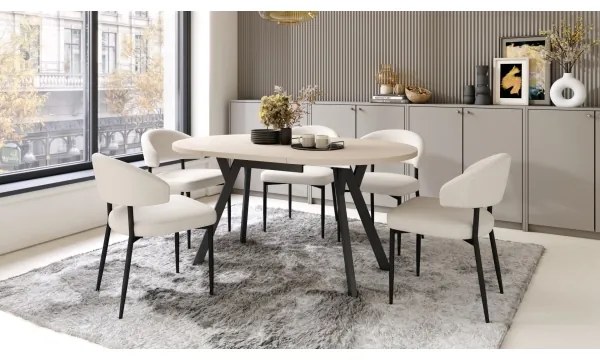 Jedálenský stôl ARTUR béžový/čierny