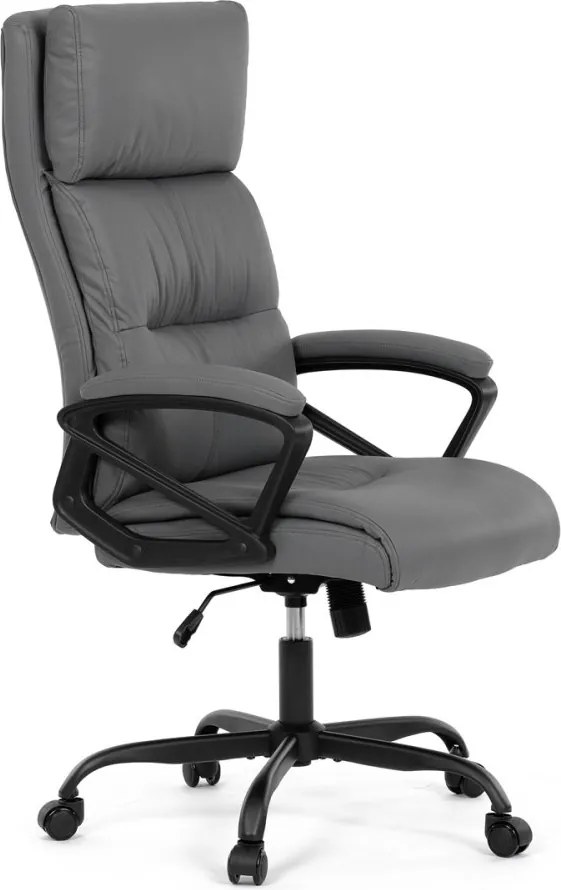 Kancelárske kreslo PEDRO — ekokoža, sivá