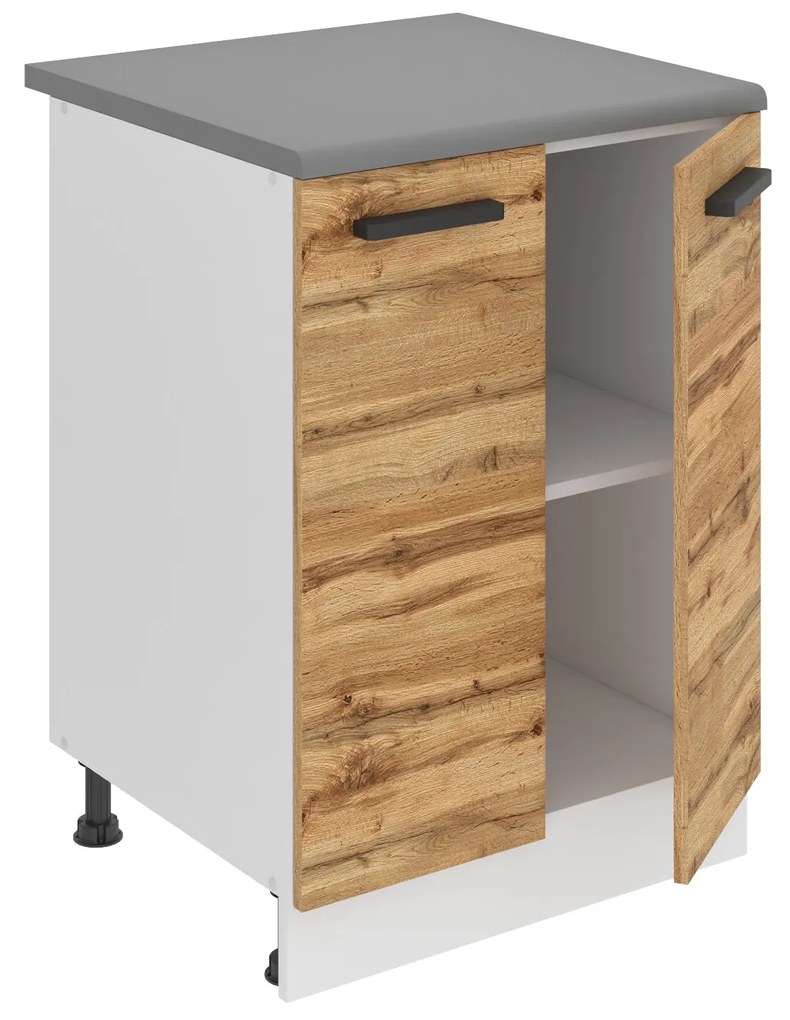 Kuchynská skrinka Belini Premium Full Version spodná 60 cm dub wotan s pracovnou doskou