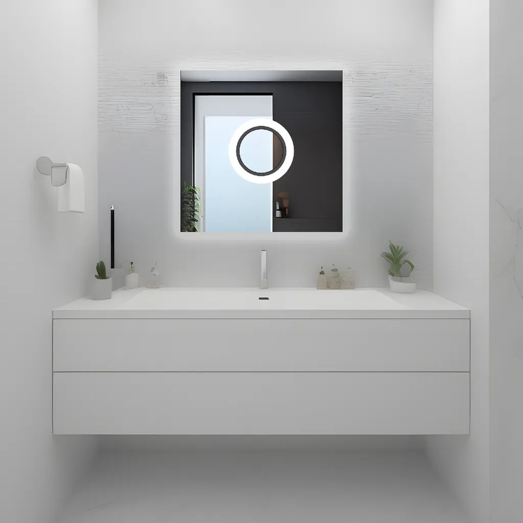 Rea Zrkadlo 60x60 s LED osvetlením HOM-01513