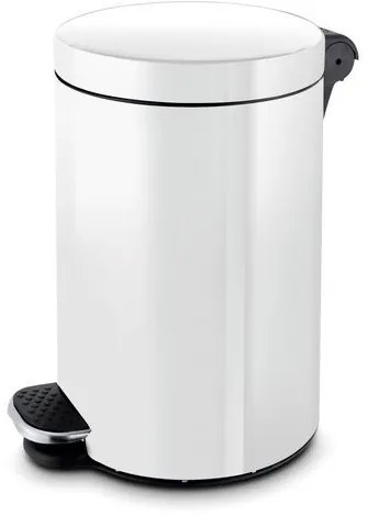 Kovový hygienický odpadkový kôš Antiseptic, objem 20 l, biely
