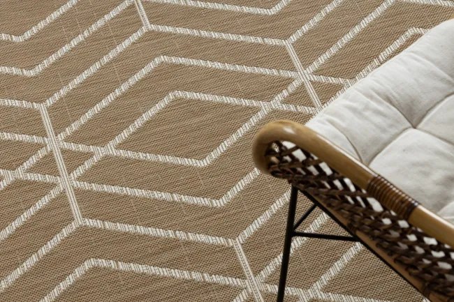 Koberec SIZAL FLAT 48956265 geometrický, béžový / naturálny