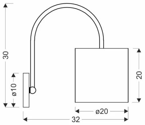 Nástenná lampa ATLANTA 1xE27/40W/230V biela
