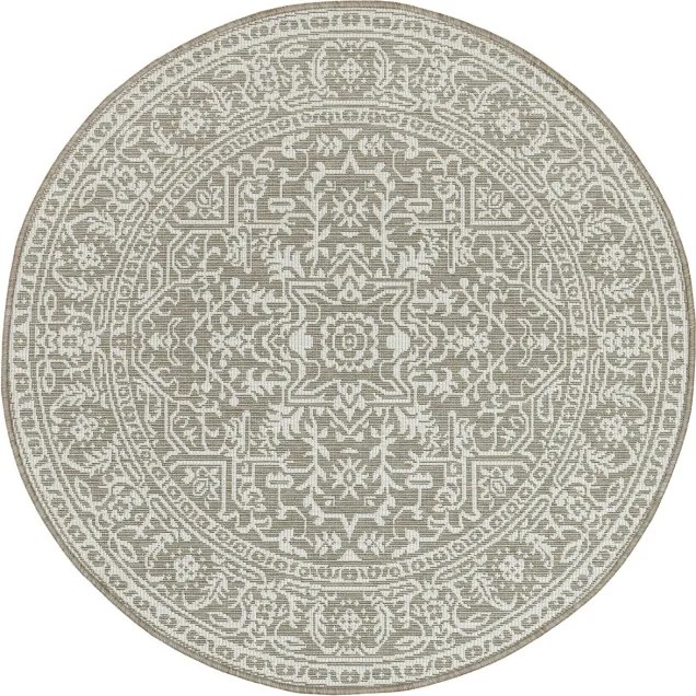 Obojstranný koberec BRUSSELS 205989/10610 béžový / krémový kruh