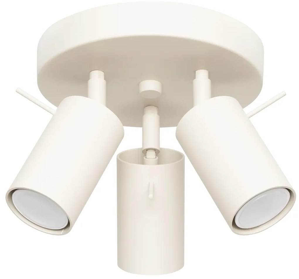 Stropné svietidlo Ring, 3x béžové kovové tienidlo, (možnosť polohovania)