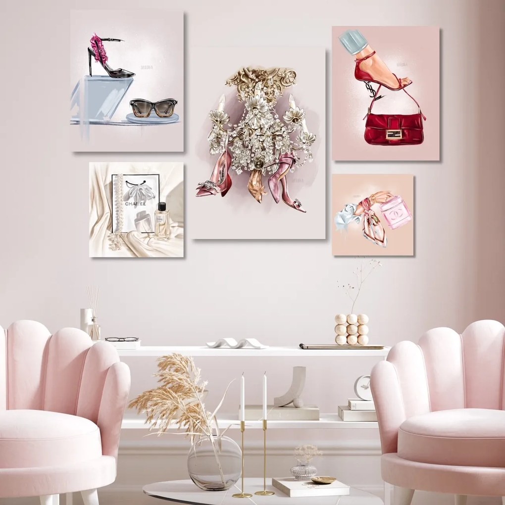 Gario Obraz na plátne Červená glamour kabelka - Svetlana Gracheva Rozmery: 60 x 90 cm