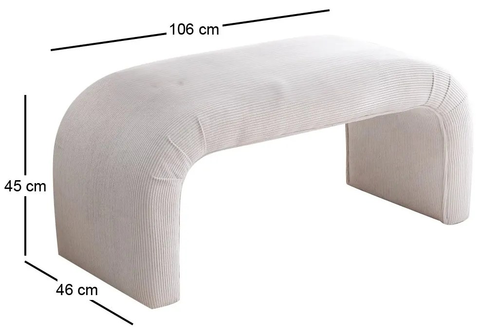 Taburet NU BENCH biely