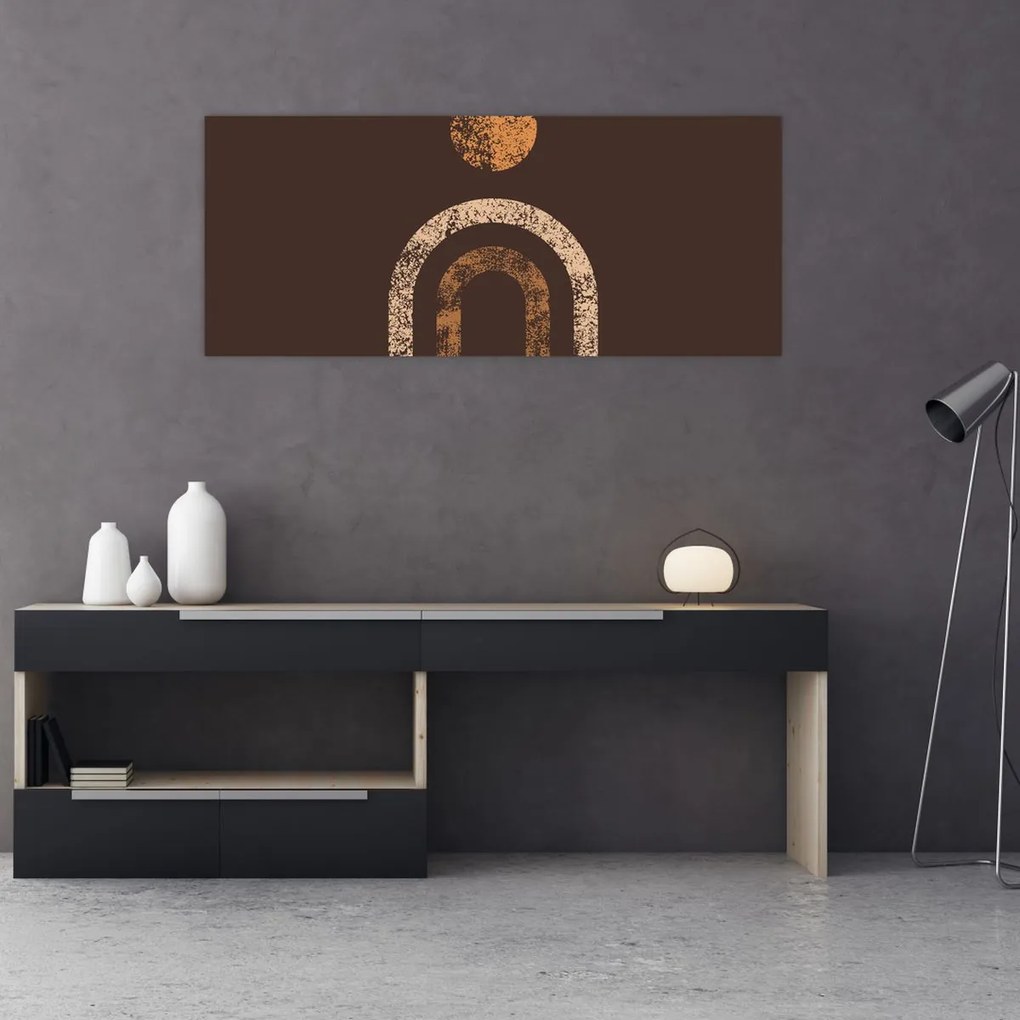 Obraz - Oranžové oblúky N⁰1 (120x50 cm)