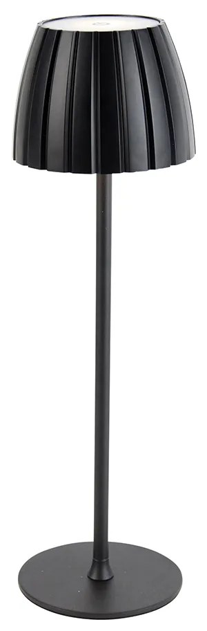 Stolná lampa čierna 3-stupňová stmievateľná v Kelvinoch nabíjateľná - Dolce