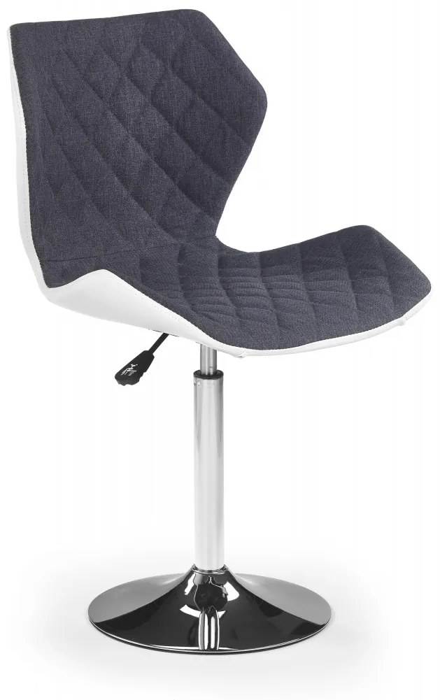 Barová stolička Dorie sivá/biela