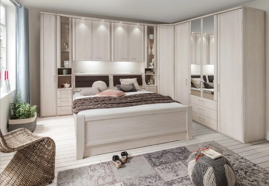 Posteľ s úložným priestorom Luxor 180x200 cm, polárny smrekovec