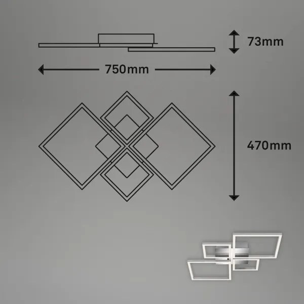 LED Stmievateľné stropné svietidlo LED/42W/230V 3000K matný chróm