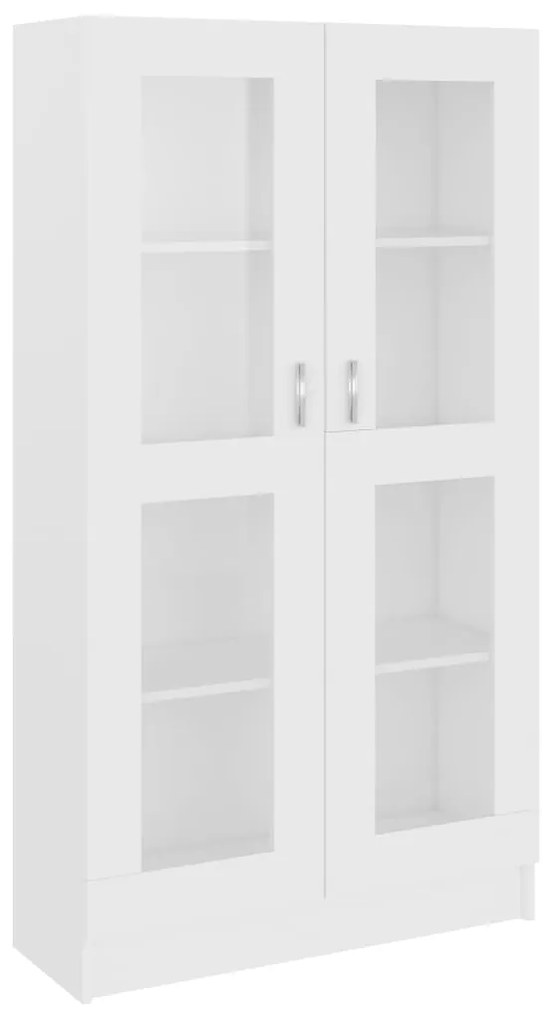 vidaXL Vitrína, biela 82,5x30,5x150 cm, drevotrieska