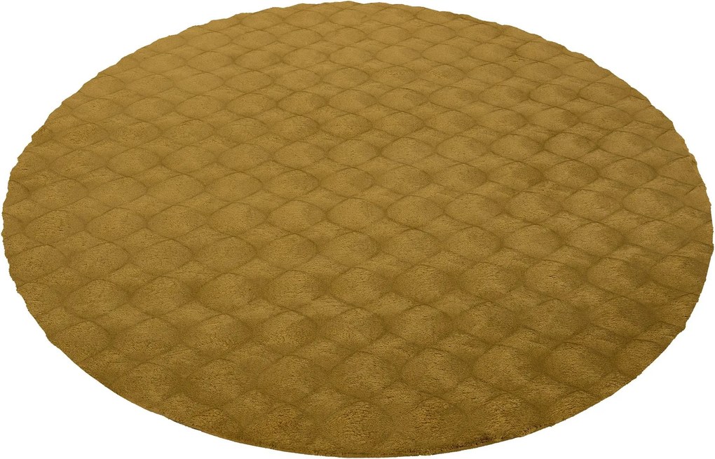 Kusový koberec Diamond Cut 800 Honey kruh, 200x200 (priemer) kruh, hnedá, obývacia izba, Obsession