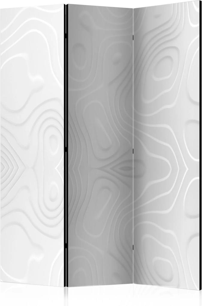 Paraván - Room divider - White waves I 135x172