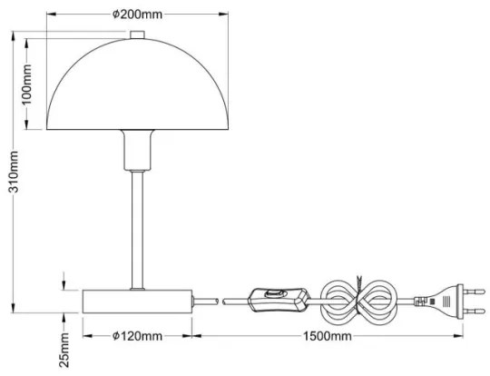 Globo 24009S - Stolná lampa ATOMA 1xE14/40W/230V