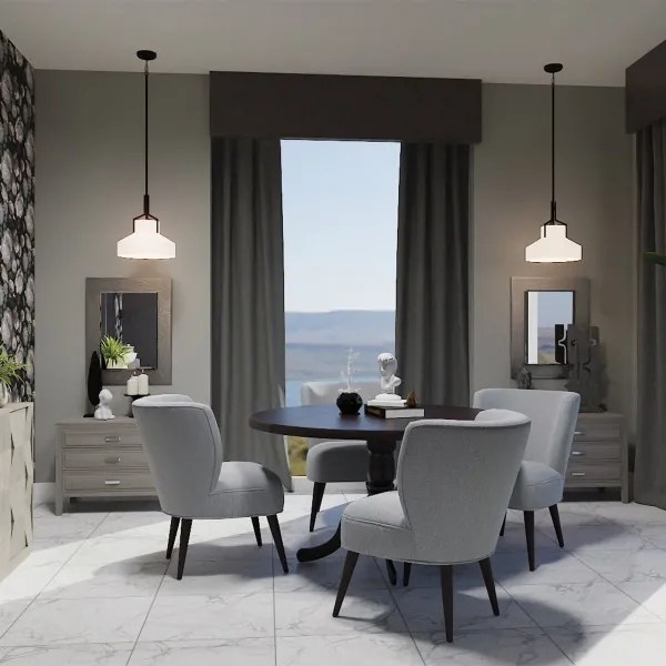 Quoizel QZ-BRECKEN-2P-OZ-ABG - Luster BRECKEN 2xE27/60W/230V čierny/mramorový dekor